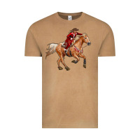 Vintage Camel Western Christmas Cowgirl On The Horse Vintage Tee - RanaPortraitStore