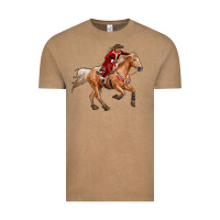 Vintage Coffee Western Christmas Cowgirl On The Horse Vintage Tee - RanaPortraitStore