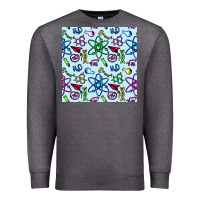 Charcoal Heather Science Teacher Seamless Pattern Premium Sweatshirt - BundleAndBundleShop