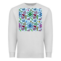 Dove Grey Science Teacher Seamless Pattern Premium Sweatshirt - BundleAndBundleShop