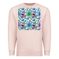 Pale Pink Science Teacher Seamless Pattern Premium Sweatshirt - BundleAndBundleShop