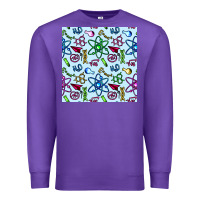 Purple Science Teacher Seamless Pattern Premium Sweatshirt - BundleAndBundleShop
