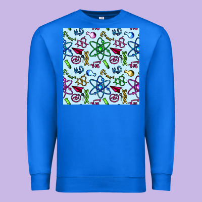 Science Teacher Seamless Pattern Premium Sweatshirt Designed By Bundleandbundleshop