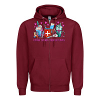Burgundy Coffee Nurse Repeat Nurse Coffee Cups Zipper Hoodie - FaDigitalArtStudio