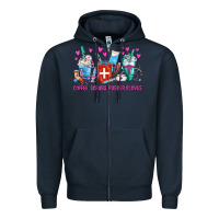 Navy Coffee Nurse Repeat Nurse Coffee Cups Zipper Hoodie - FaDigitalArtStudio