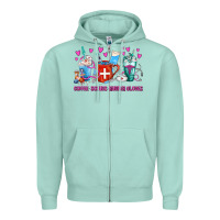Seafoam Coffee Nurse Repeat Nurse Coffee Cups Zipper Hoodie - FaDigitalArtStudio