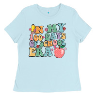 Baby Blue in my 100 days of school era Ladies Tee - MaliasSmallBusiness