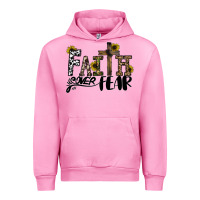 Fuchsia Pink faith over fear Urban Hoodie - CowhideDigitalArt