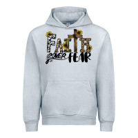 Heather Grey faith over fear Urban Hoodie - CowhideDigitalArt