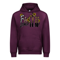Mauve Wine faith over fear Urban Hoodie - CowhideDigitalArt