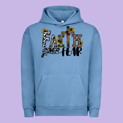 Faith Over Fear Urban Hoodie Designed By Cowhidedigitalart