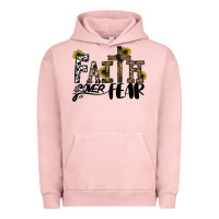 Pigment Salmon faith over fear Urban Hoodie - CowhideDigitalArt