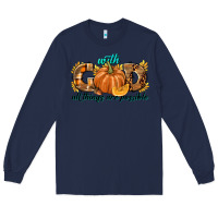 Navy With God All Things Are Possible Long Sleeve Tee - texasbilliewilder