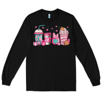 Black pink Christmas coffee Long Sleeve Tee - Jasminsmagicworld