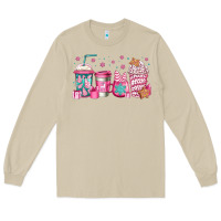 Mushroom pink Christmas coffee Long Sleeve Tee - Jasminsmagicworld
