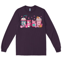 Plum pink Christmas coffee Long Sleeve Tee - Jasminsmagicworld