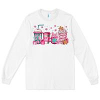 White pink Christmas coffee Long Sleeve Tee - Jasminsmagicworld