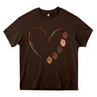 Chocolate Brown black history melanin Heavy Core Tee - MaliasSmallBusiness