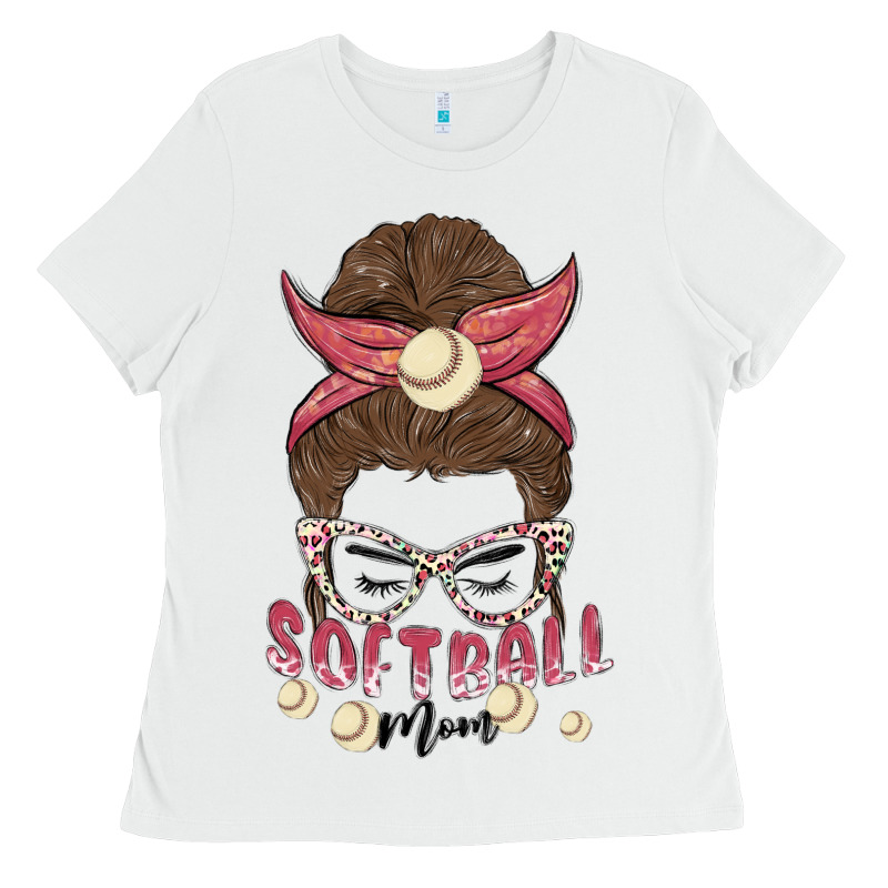 Softball Mom Ladies Tee by MaliasSmallBusiness | Teevron
