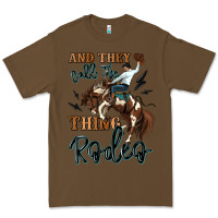 Cacao and they call the thing rodeo cowboy Premium Tee - MaliasSmallBusiness