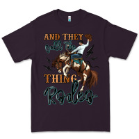 Plum and they call the thing rodeo cowboy Premium Tee - MaliasSmallBusiness