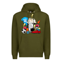 Army Green Soccer Frappe Coffee Premium Hoodie - FaDigitalArtStudio