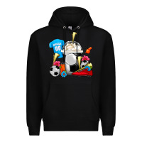 Black Soccer Frappe Coffee Premium Hoodie - FaDigitalArtStudio