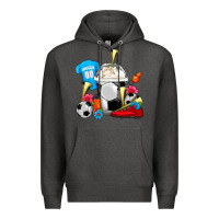 Charcoal Heather Soccer Frappe Coffee Premium Hoodie - FaDigitalArtStudio