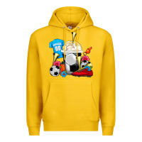 Lemon Soccer Frappe Coffee Premium Hoodie - FaDigitalArtStudio