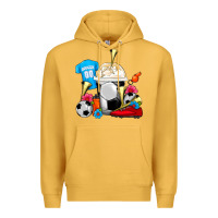 Mustard Soccer Frappe Coffee Premium Hoodie - FaDigitalArtStudio