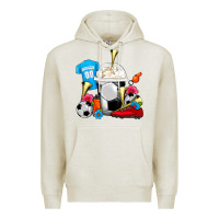 Oatmeal Heather Soccer Frappe Coffee Premium Hoodie - FaDigitalArtStudio