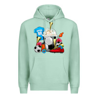 Seafoam Soccer Frappe Coffee Premium Hoodie - FaDigitalArtStudio