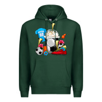 Sports Green Soccer Frappe Coffee Premium Hoodie - FaDigitalArtStudio