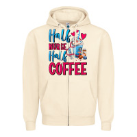 Sandshell Half Nurse Half Coffee Zipper Hoodie - FaDigitalArtStudio