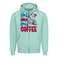 Seafoam Half Nurse Half Coffee Zipper Hoodie - FaDigitalArtStudio