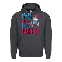 Smoke Half Nurse Half Coffee Zipper Hoodie - FaDigitalArtStudio