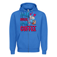 True Royal Half Nurse Half Coffee Zipper Hoodie - FaDigitalArtStudio