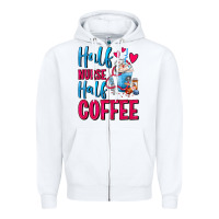 White Half Nurse Half Coffee Zipper Hoodie - FaDigitalArtStudio