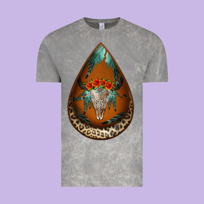Leopard Bullskull Teardrop Earrings Vintage Tee Designed By Jasminsmagicworld