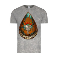 Cloud Rock leopard bullskull teardrop earrings Vintage Tee - Jasminsmagicworld