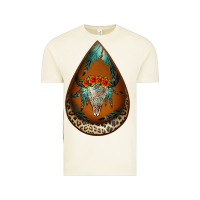 Vintage Arctic leopard bullskull teardrop earrings Vintage Tee - Jasminsmagicworld
