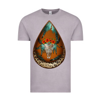 Vintage Zinc leopard bullskull teardrop earrings Vintage Tee - Jasminsmagicworld
