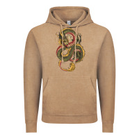 Green And Yellow Dragon Vintage Hoodie | Teevron