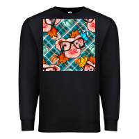 Black fall pig seamless pattern Premium Sweatshirt - BundleAndBundleShop