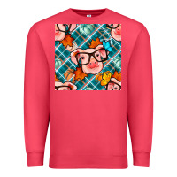 Cardinal fall pig seamless pattern Premium Sweatshirt - BundleAndBundleShop