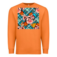Carrot fall pig seamless pattern Premium Sweatshirt - BundleAndBundleShop