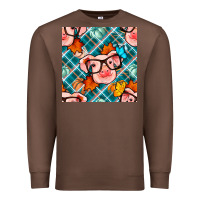 Chestnut fall pig seamless pattern Premium Sweatshirt - BundleAndBundleShop