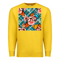 Lemon fall pig seamless pattern Premium Sweatshirt - BundleAndBundleShop