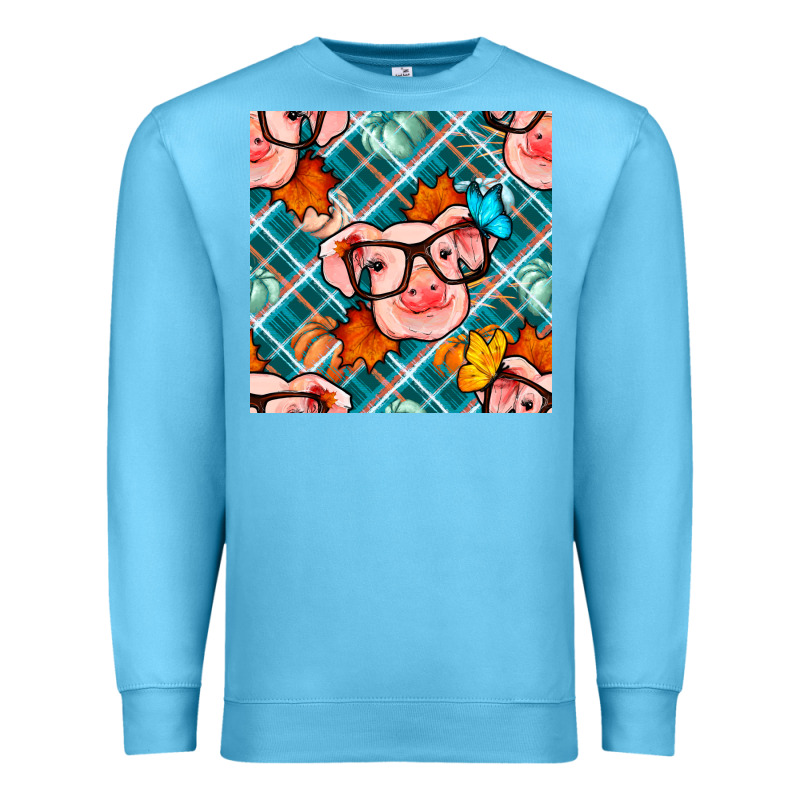 Fall Pig Seamless Pattern Premium Sweatshirt by BundleAndBundleShop | Teevron