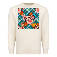 Sandshell fall pig seamless pattern Premium Sweatshirt - BundleAndBundleShop